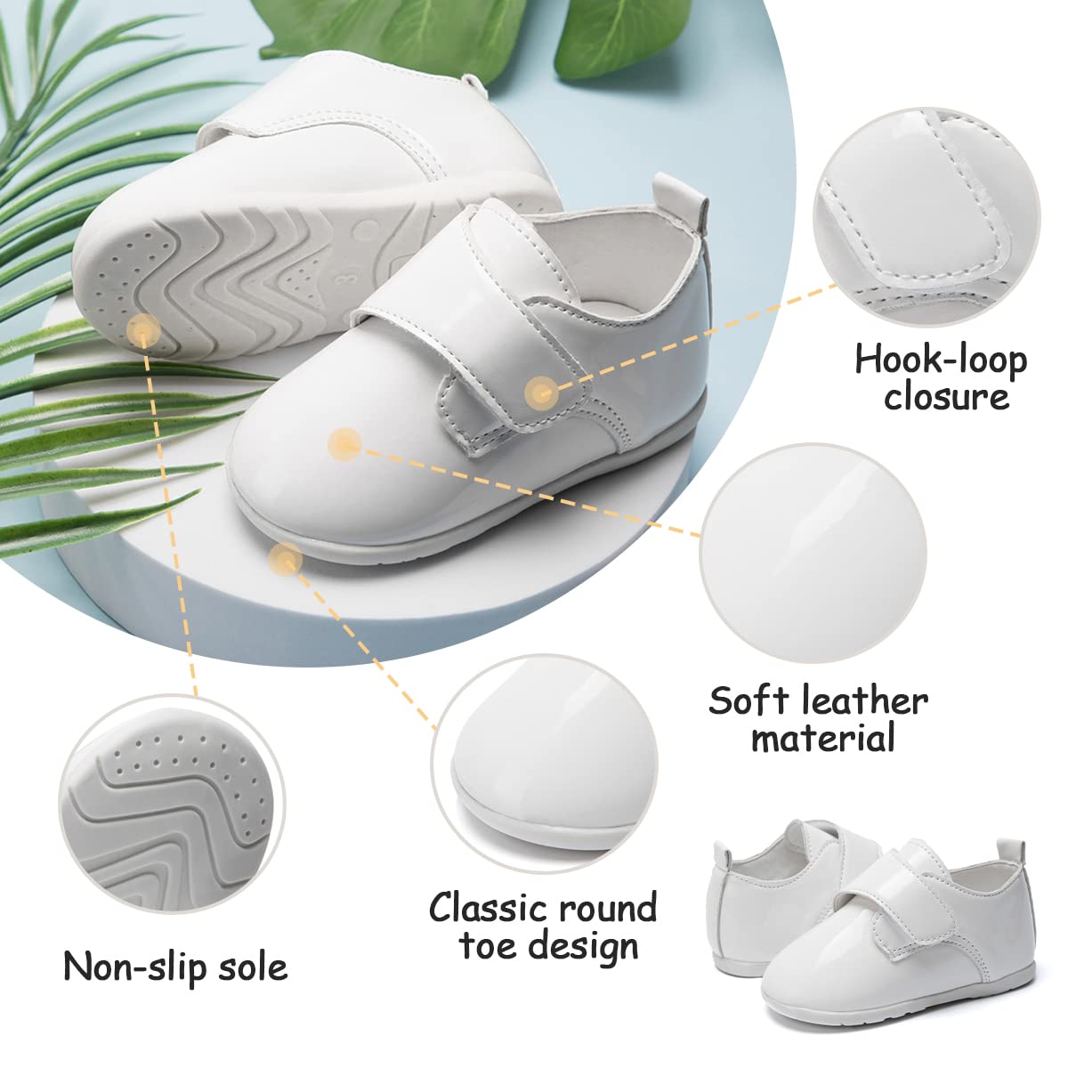 Baby Oxford Shoes - PU Leather Loafers with Soft Sole for Toddlers | Wedding & Dress Shoes