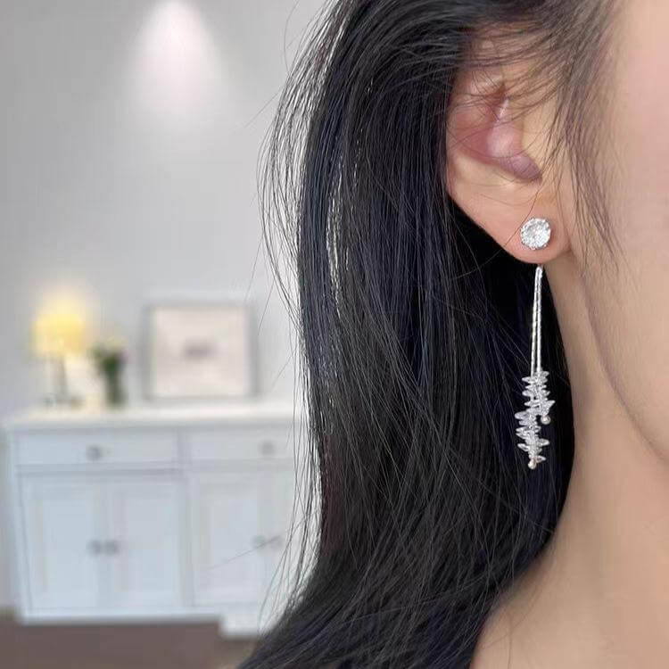 Elegant Clear Quartz Dangle Chandelier Earrings for Women | A2748 | Perfect for Weddings, Parties & Special Occasions
