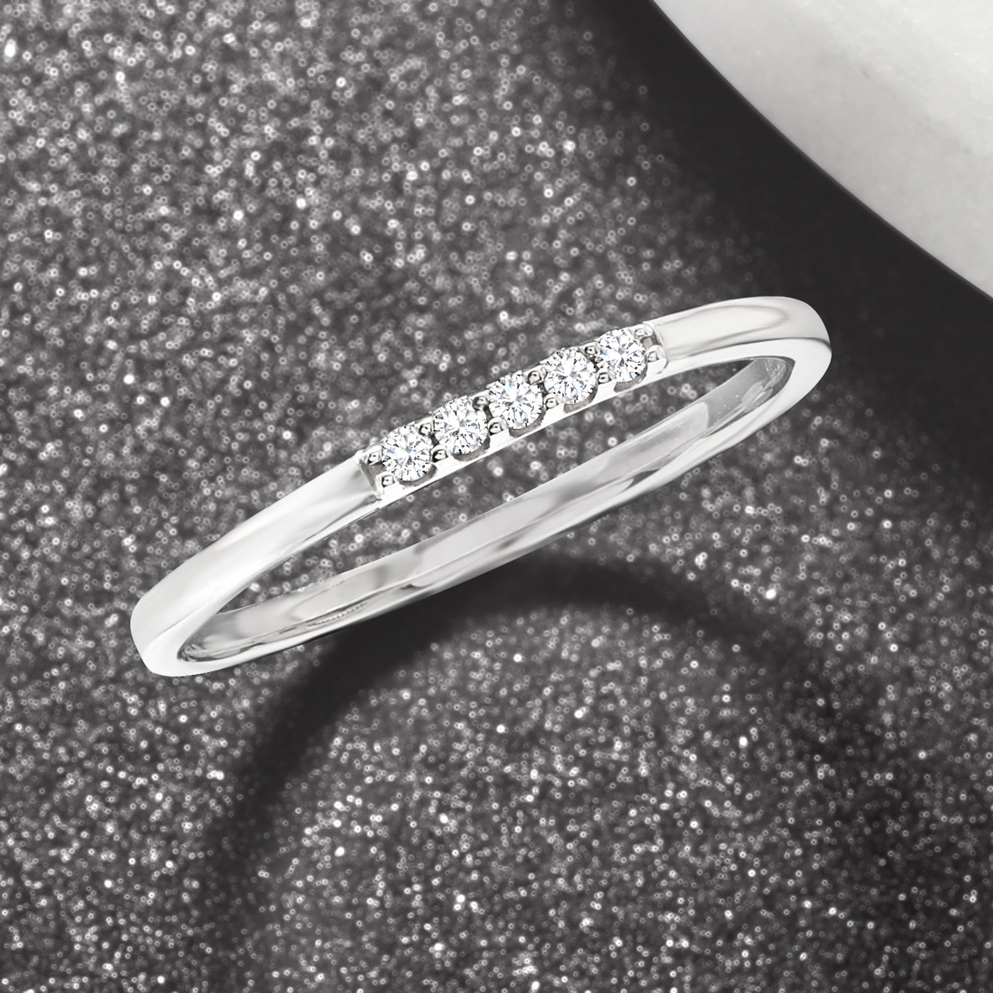 RS Pure by Ross-Simons Sterling Silver Diamond Ring - Size 6 | Elegant Jewelry for Weddings, Anniversaries & Special Occasions