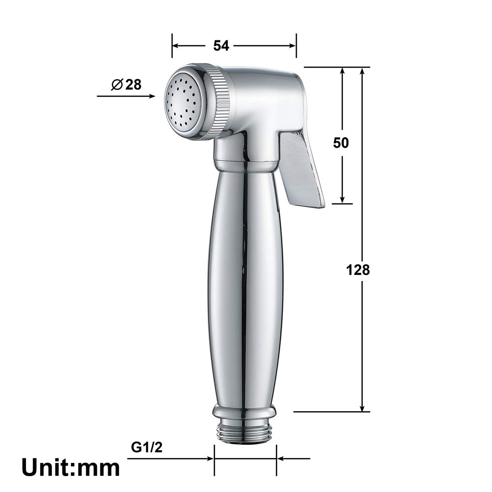Premium Brass Handheld Shower Sprayer - Adjustable Toilet & Bathroom Cleaner for Pets, Squat Pans & Floors | Ideal for Bathing Pets, Cleaning Tiles & Sanitizing Bathrooms (Color: C)