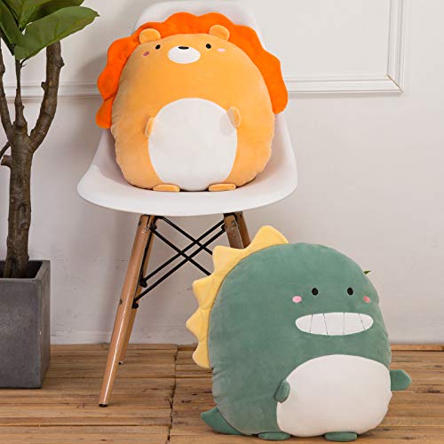 Soft Dinosaur Plush Hugging Pillow - Cute Stuffed Animal Toy for Kids (16.5 Inch) | Perfect Gift for Birthday, Valentine's Day & Christmas | Great for Cuddling, Decor & Stress Relief