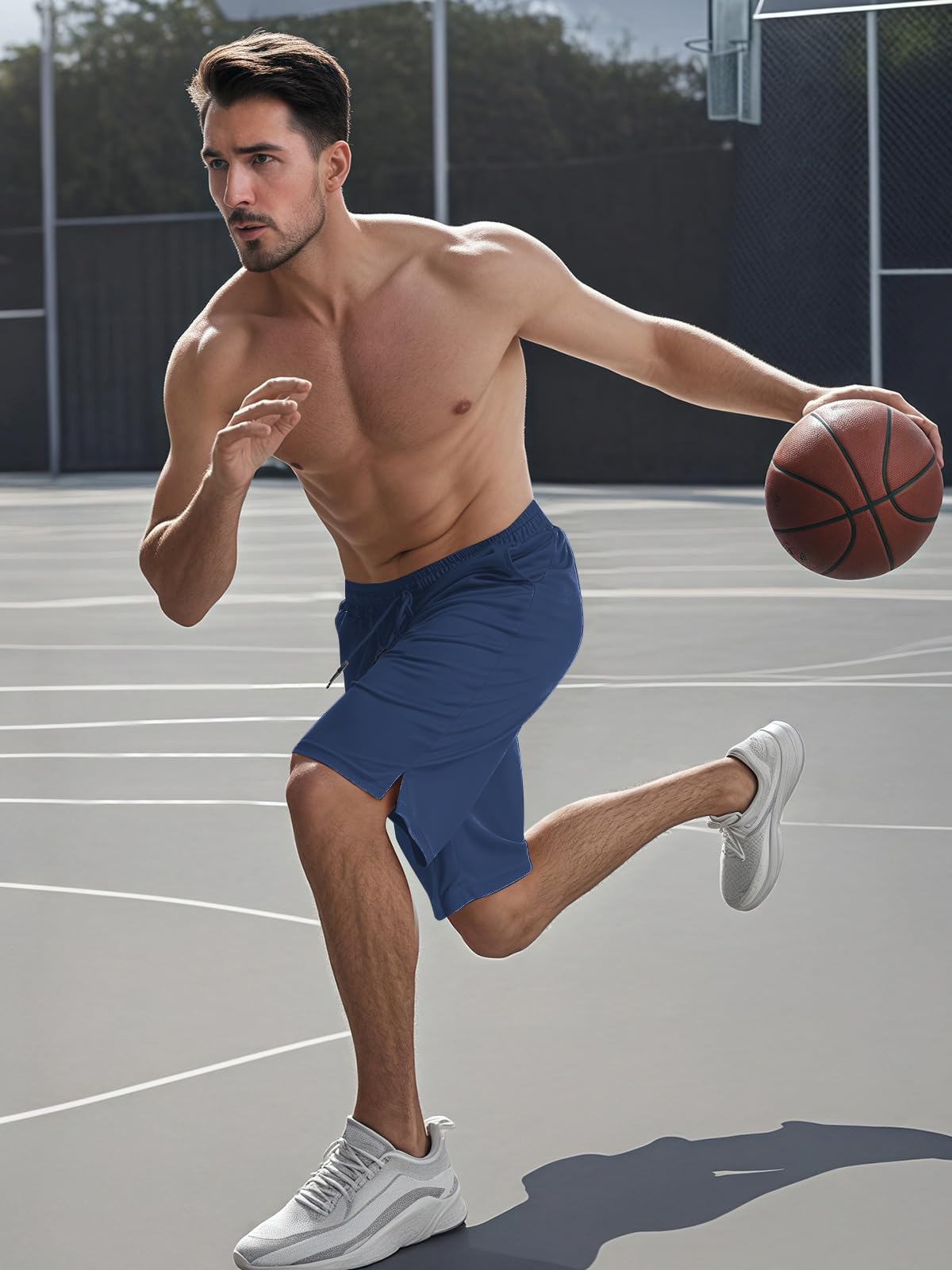 Aolesy Men's Basketball Shorts 7