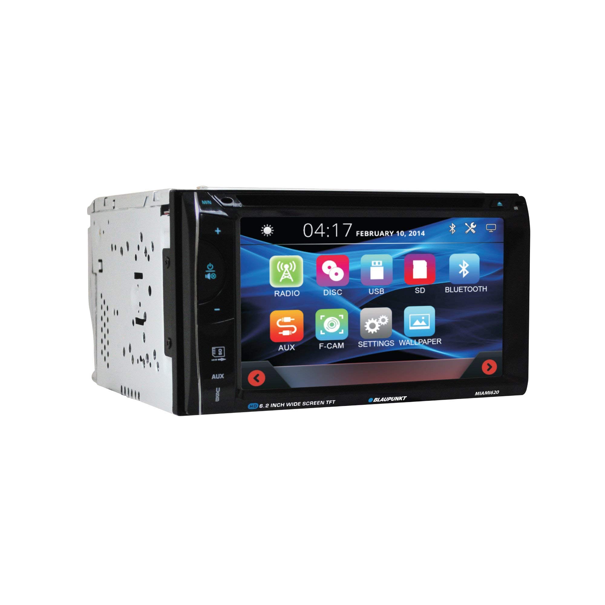 Blaupunkt Miami 620 6.2-inch Touchscreen Car Stereo with Bluetooth, USB, SD Card, AUX & Backup Camera - Includes Remote Control & Magnetic Phone Holder - Perfect for Hands-Free Driving & Car Entertainment
