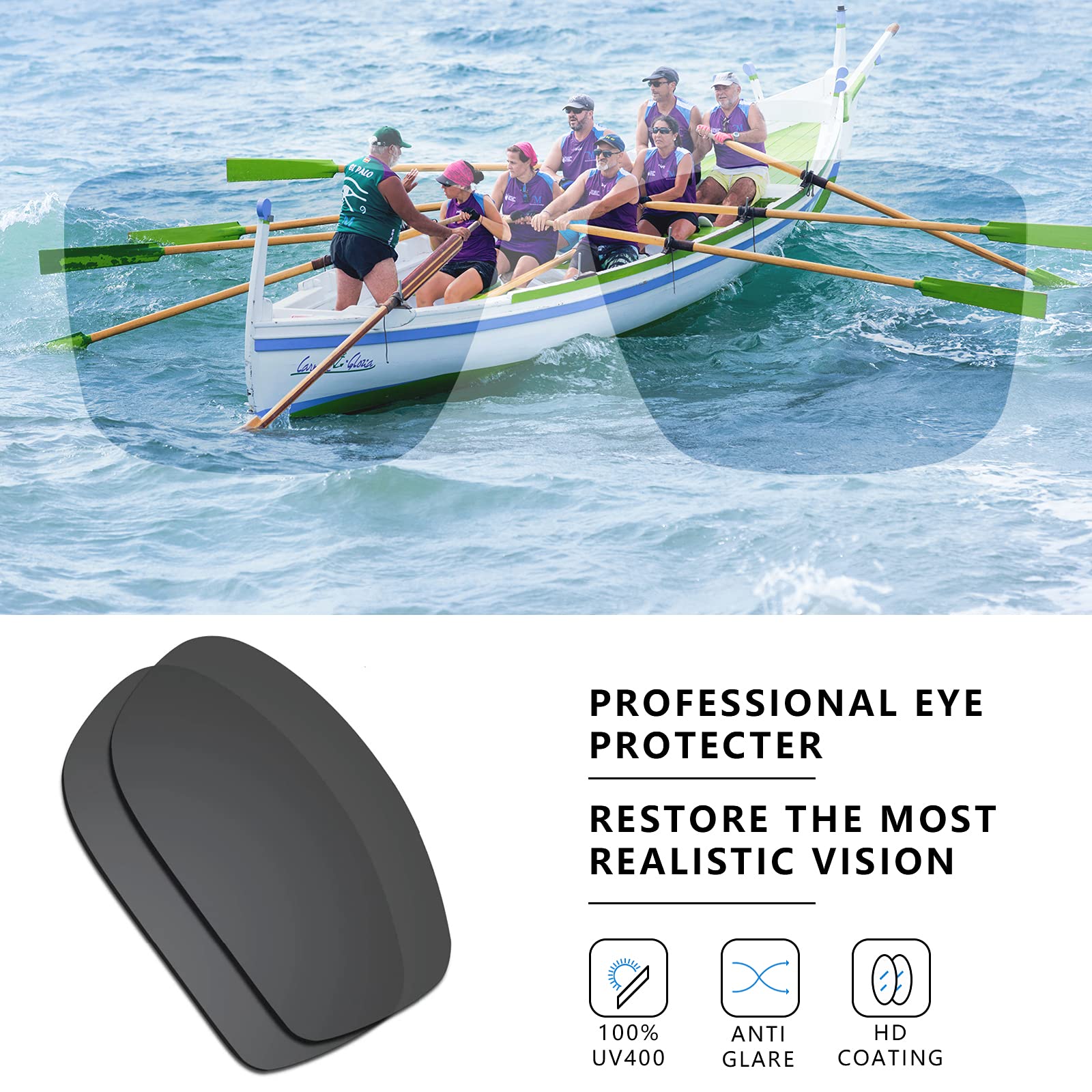 Polarized Square Sunglasses for Men & Women - UV Protection for Outdoor Sports