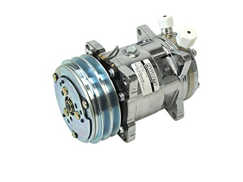 Sanden 508 Style A/C Compressor for R134A Refrigerant - Dual Groove Clutch, Chrome Finish #21-4510CHR - Perfect for Car & Truck Air Conditioning Systems