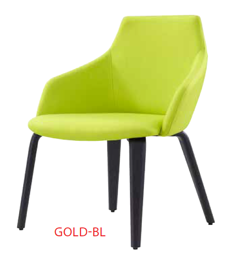 Elegant Gold Accent Chair with Turned Wood Legs - Perfect for Living Room, Bedroom, or Office Decor