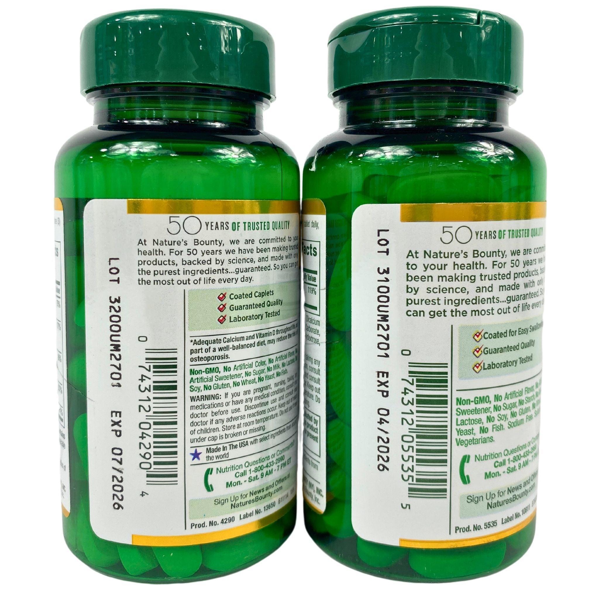 Nature's Bounty Calcium Magnesium Zinc Supplement with Vitamin D - 35 Count - Supports Bone Health, Immune System & Muscle Function - Perfect for Daily Wellness Routine