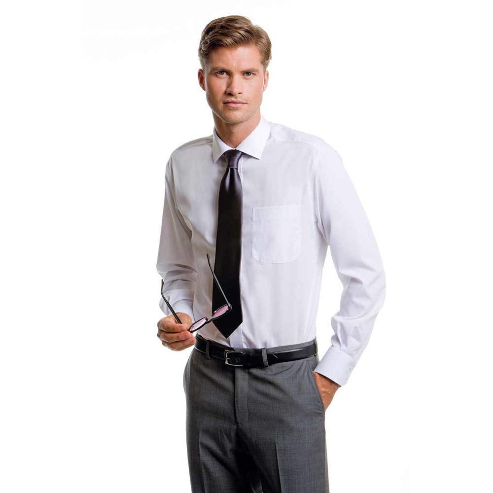 Premium Non-Iron Men's Long Sleeve Dress Shirt - Wrinkle-Free Formal Business Shirts for Office, Wedding & Professional Occasions