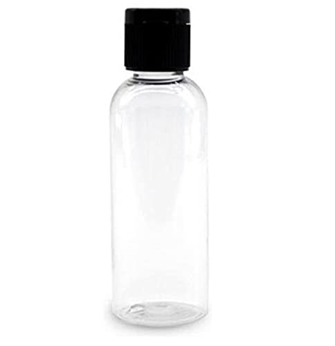 100ml Clear Refillable Travel Size Plastic Bottles - Leak Proof Squeeze Cosmetic Containers with Flip Cap for Toiletries, Shampoo, Lotion (Black) | Perfect for Travel, Gym, Home & DIY Beauty Products