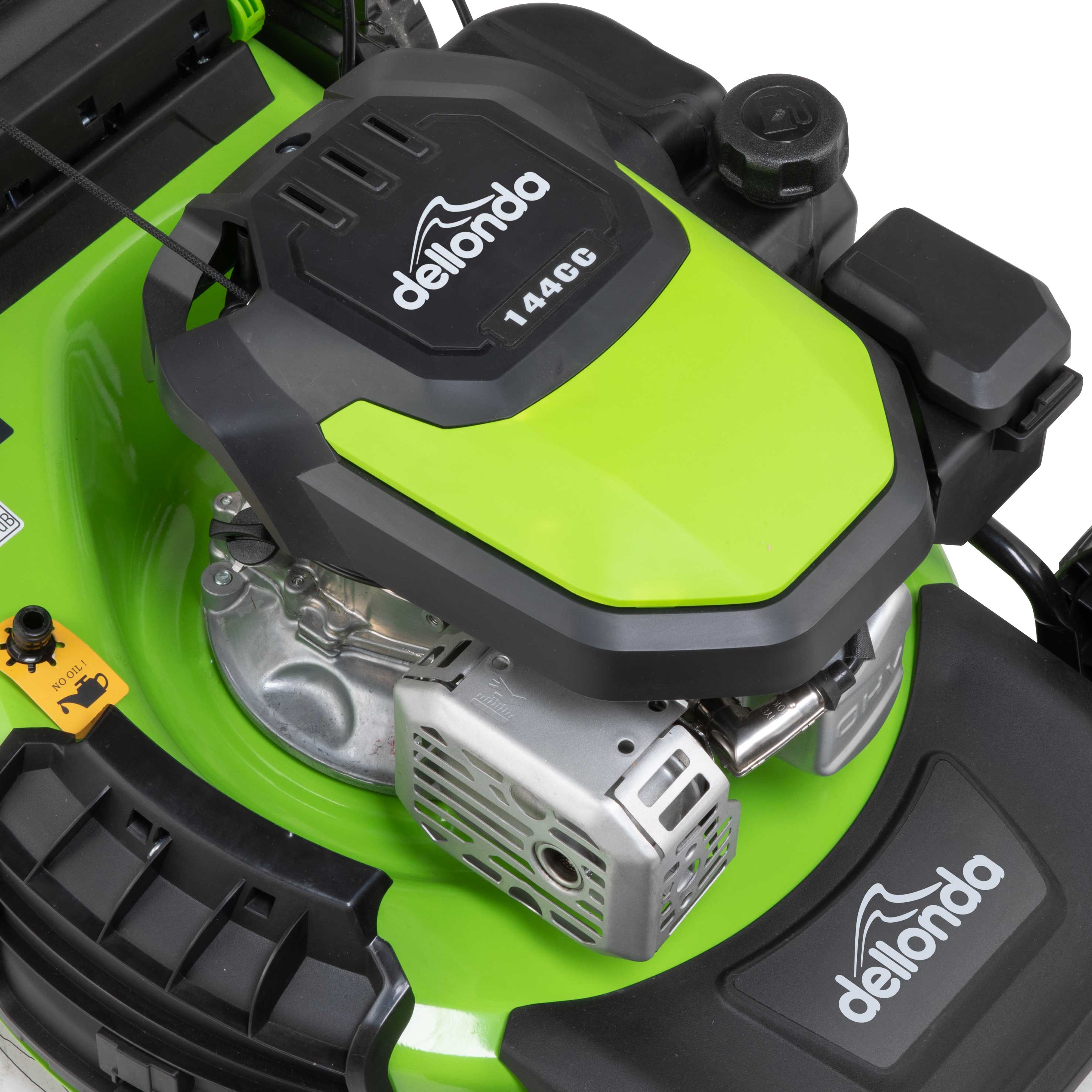 **18-Inch 46cm 144cc Self-Propelled Gas Lawn Mower - 4-Stroke DG101 - Ideal for Medium to Large Yards & Tough Grass Cutting**