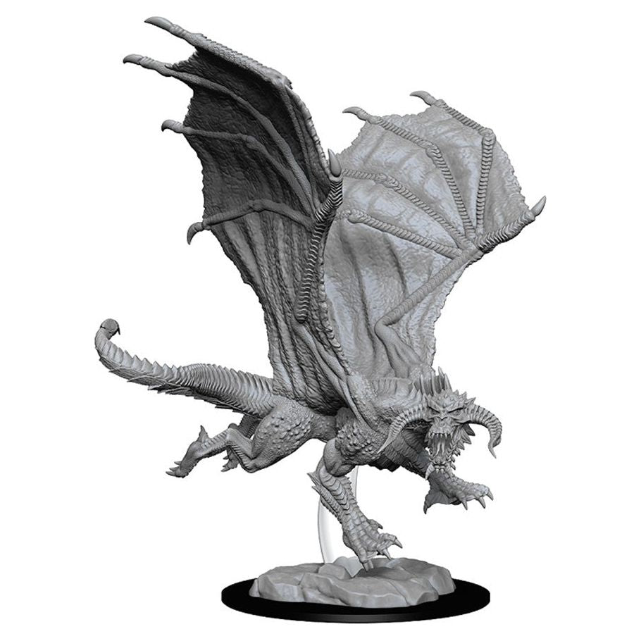 D&D Miniatures - Nolzurs Marvelous Miniatures Young Black Dragon Figurine for Tabletop RPG & D&D Game Scenes