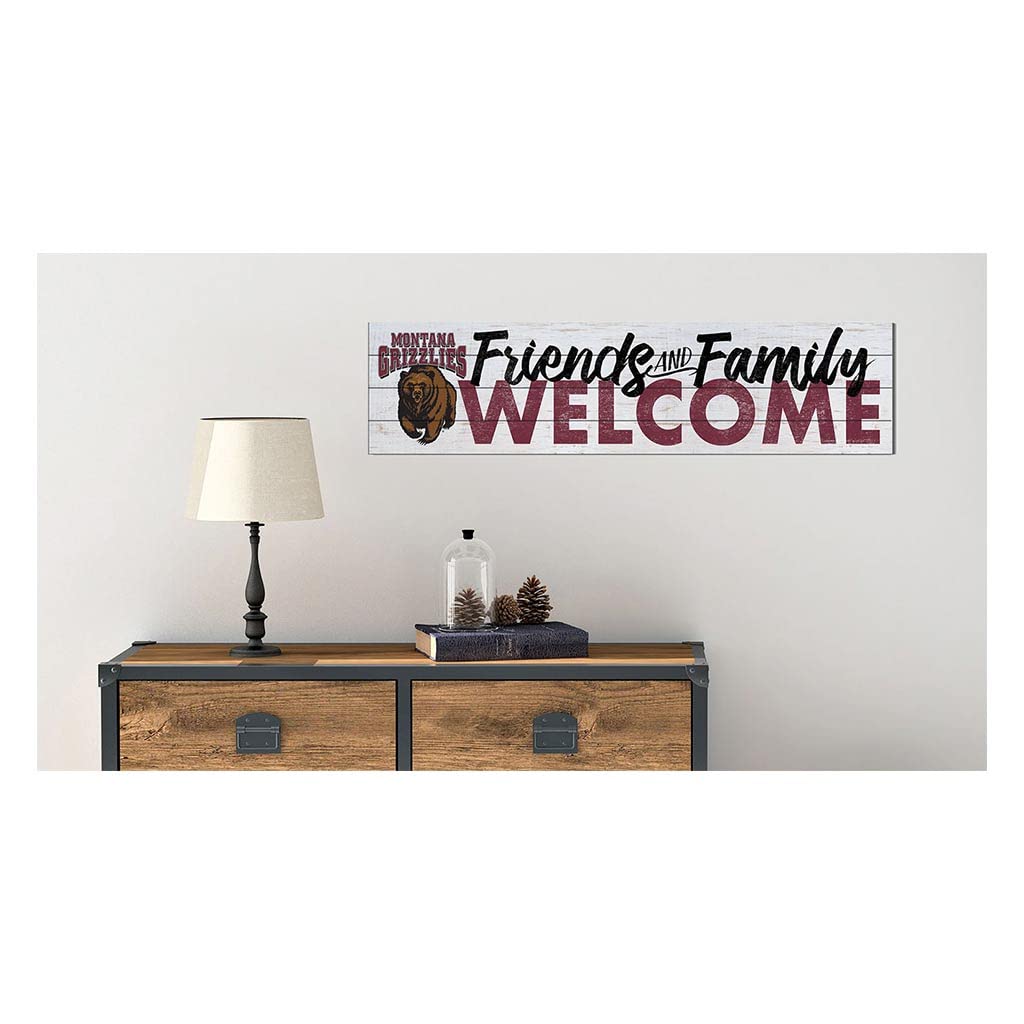 40x10 Welcome Sign for Friends & Family - Montana Grizzlies Themed Outdoor Decor - Perfect for Porch, Yard, or Tailgate Parties