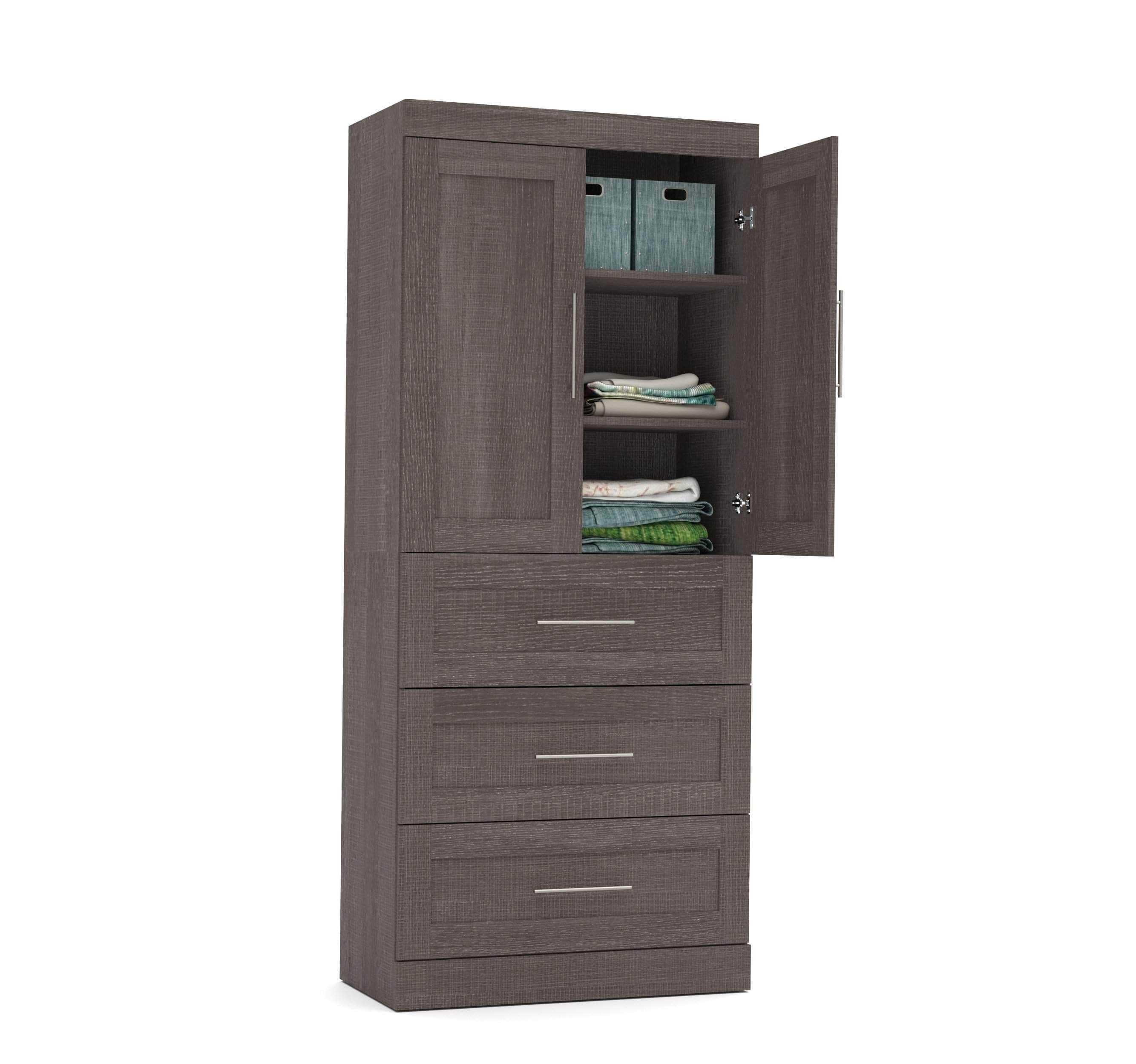36W Wardrobe with 3 Drawers - 5 Color Options for Bedroom, Closet & Storage Organization | Space-Saving Furniture for Small Apartments