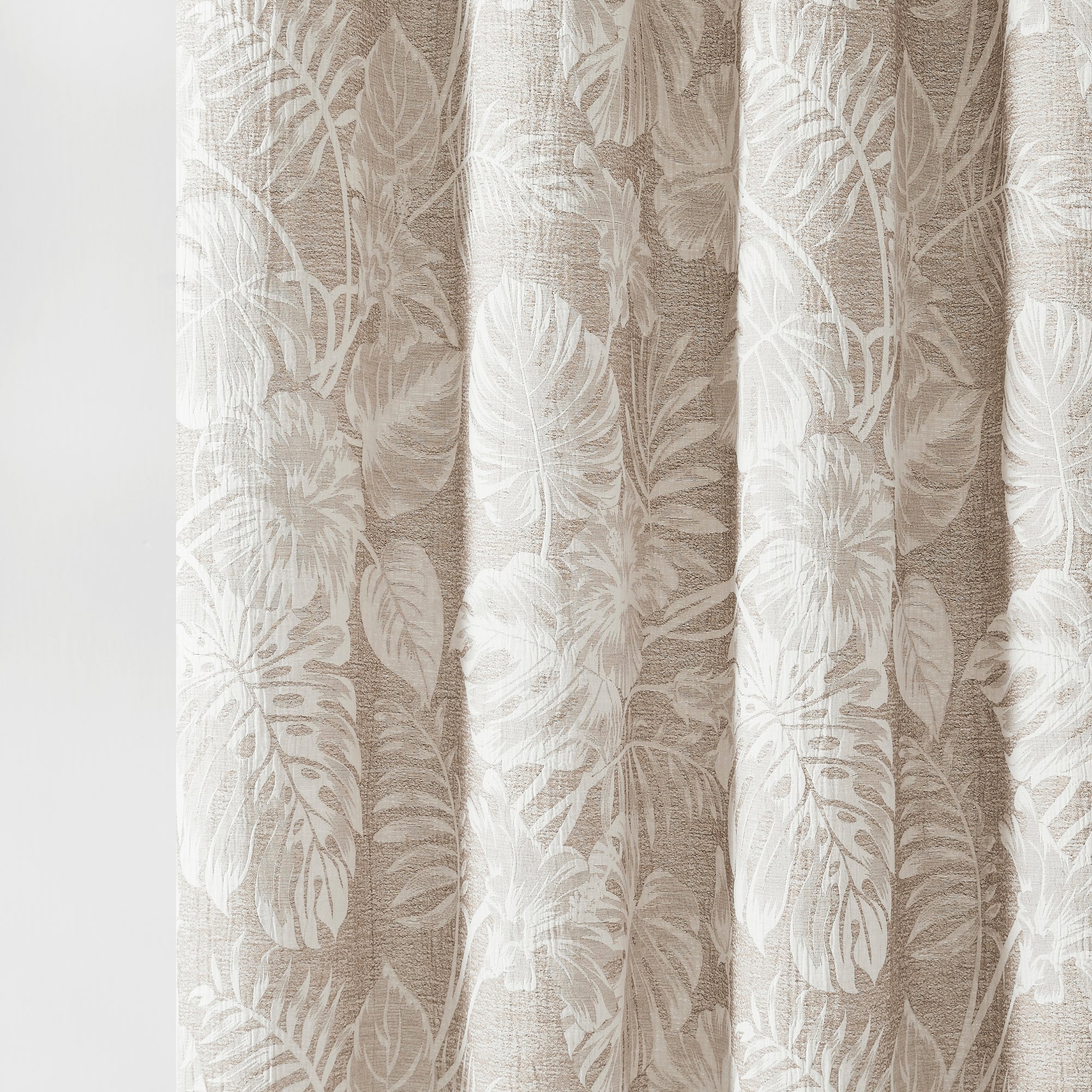 Bali Tropical Leaves Shower Curtain - Waterproof Bathroom Decor with Exotic Palm Leaf Design - Perfect for Beach House, Spa Bathroom & Boho Home Decor