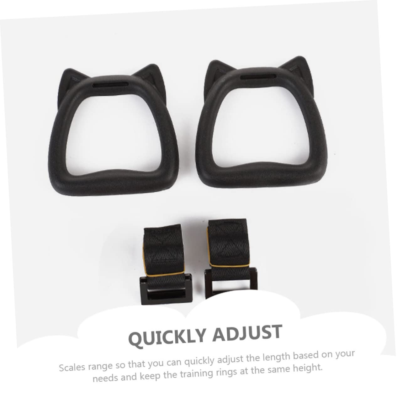 Adjustable Kids Gymnastic Rings Set - Steel Buckle Hanging Rings for Children's Home Gym, Outdoor Play & Fitness Training - Perfect for Indoor Exercise, Backyard Swings & Climbing Activities