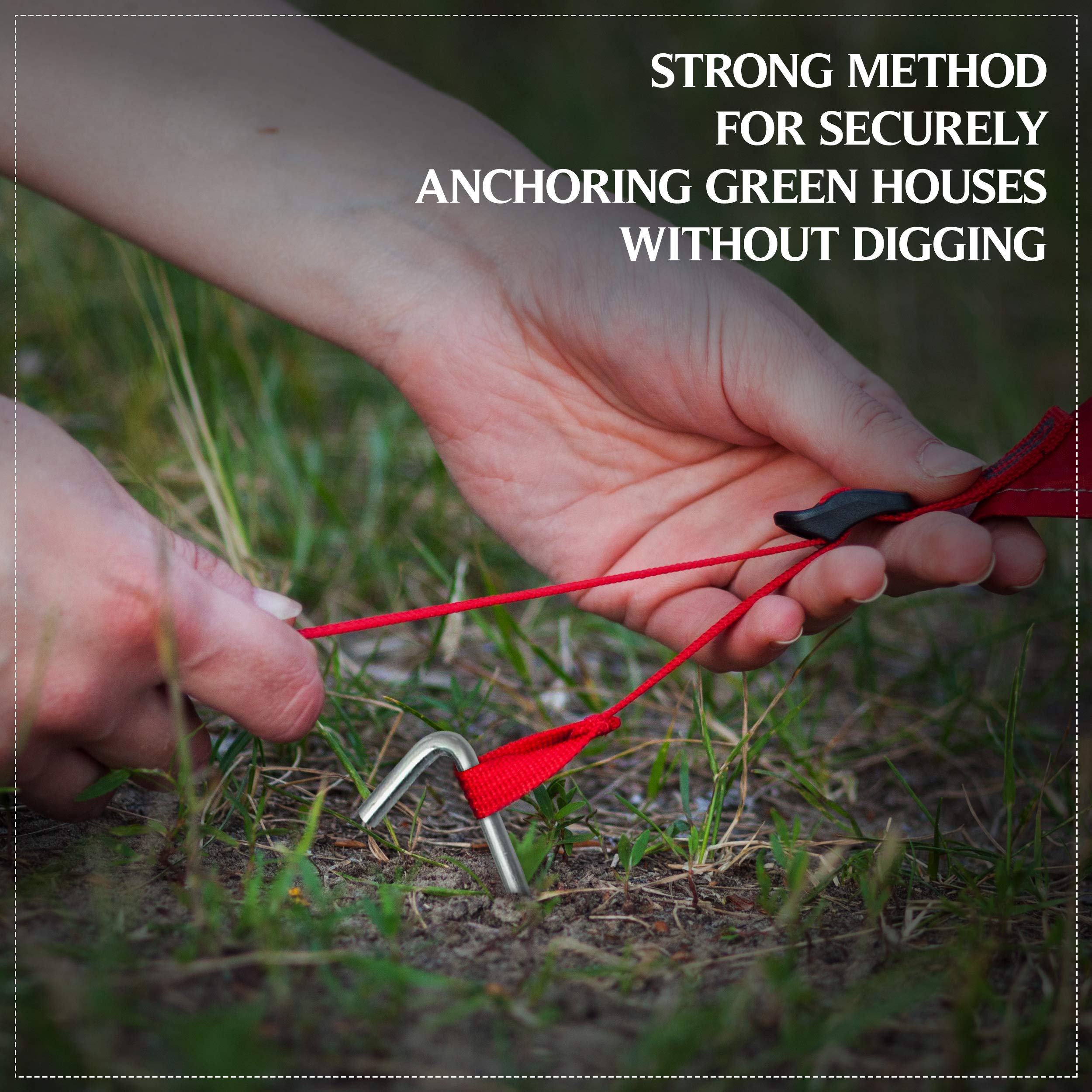 Heavy Duty Galvanized Metal Tent Stakes - Rust-Free Outdoor Camping Pegs for Tents, Canopies & Garden Fencing | Durable Yard Stakes for Camping, Gardening & Canopy Anchoring | Perfect for Backpacking, Patio Shades & Landscape Edging