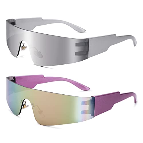 A8 Silver/Silver Lens + Purple/Mirror Pink Lens