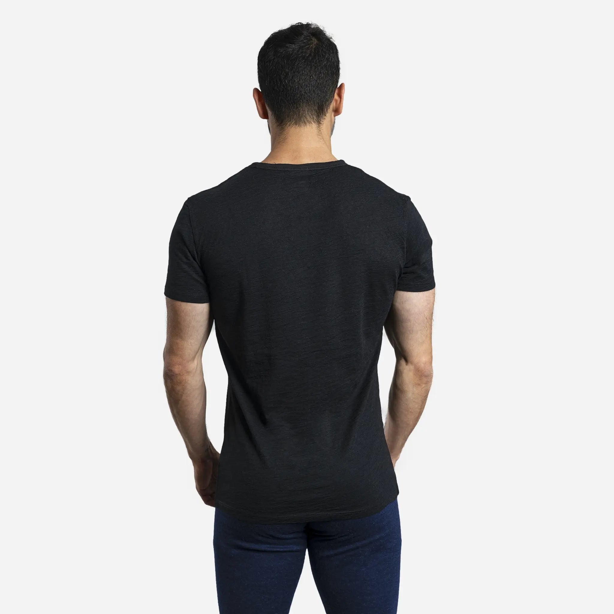 Ultralight Men's Alpaca Wool T-Shirt - 160 GSM Soft Crew Neck Tee for Outdoor Activities & Travel