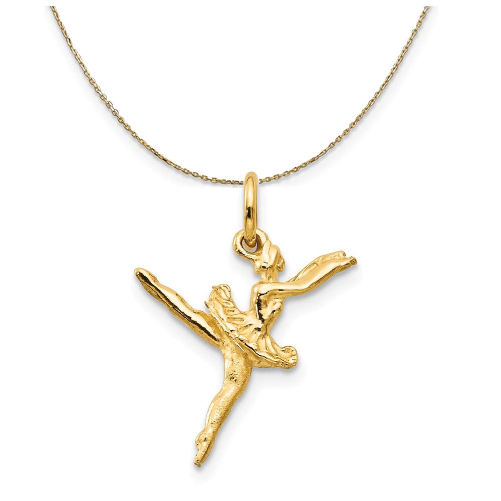 14K Yellow Gold Ballerina Necklace - Elegant Jewelry for Gifts & Parties