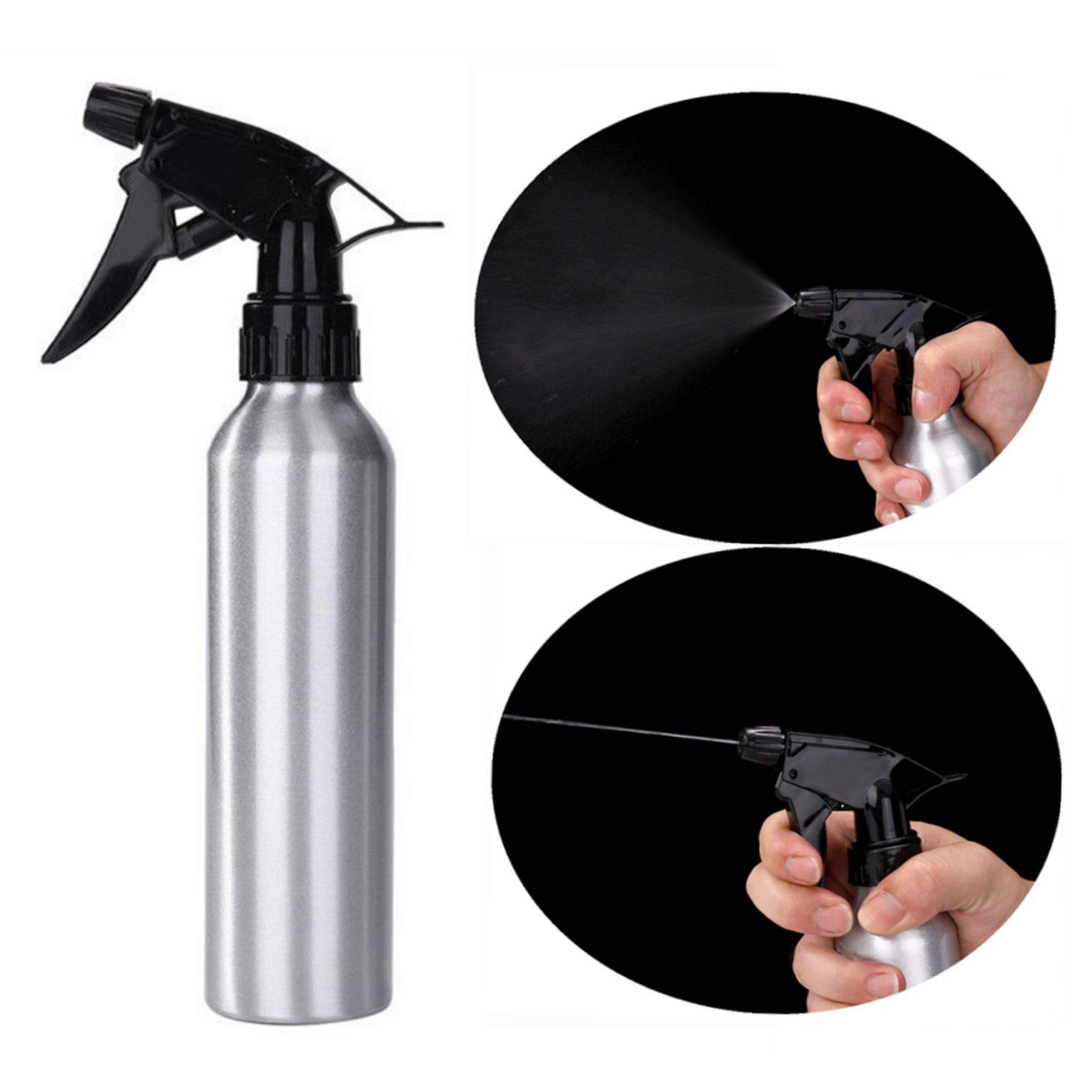 DOWEI 250ml Aluminum Empty Spray Bottles (2-Pack) - Refillable Hair Styling, Tattoo Aftercare & Plant Misting Bottle for Salons, Gardening & Home Use