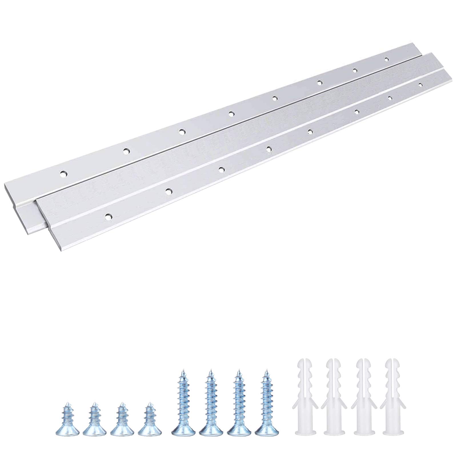 French Cleat Picture Hanger - Heavy Duty Aluminum Z Hanger Wall Mounting Bracket Kit (18 inch, 1 Pair) for Hanging Paintings, Mirrors, Artwork, Whiteboards & Cabinets | Secure & Adjustable Wall Display Solution for Home & Office Decor