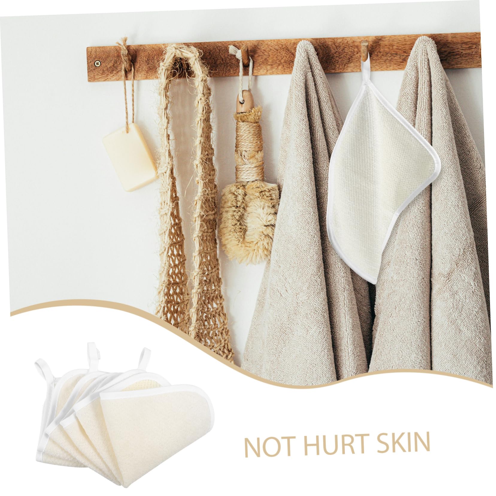 Exfoliating Washcloth Set - Soft Bath & Face Scrub Towels for Dead Skin Removal - Gentle Exfoliation for Daily Shower & Spa Use at Home