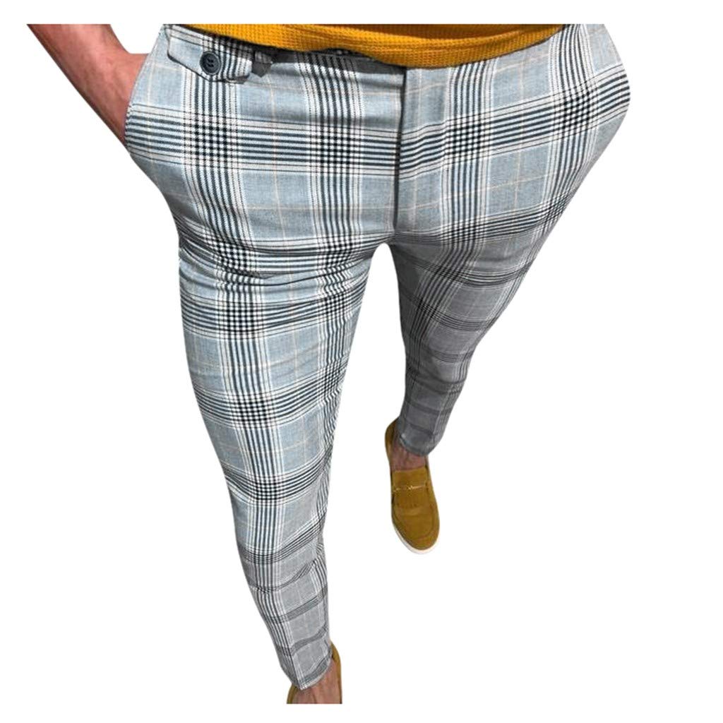 Fanteecy Men's Striped Track Pants - Skinny Fit Stretch Joggers with Elastic Waist | Comfortable Chino & Sweatpants for Running, Gym, Lounge & Casual Wear