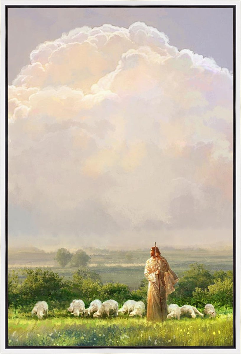 I Shall Not Want Gallery Wrap Canvas - Inspirational Christian Wall Art for Home & Office Decor - Perfect for Living Room, Bedroom, Church & Gift Giving