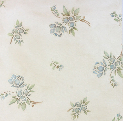 Field Flowers Wall Stencil - DIY Home Decor Painting Template for Farmhouse, Nursery & Bedroom - Reusable Floral Pattern for Walls, Furniture & Crafts