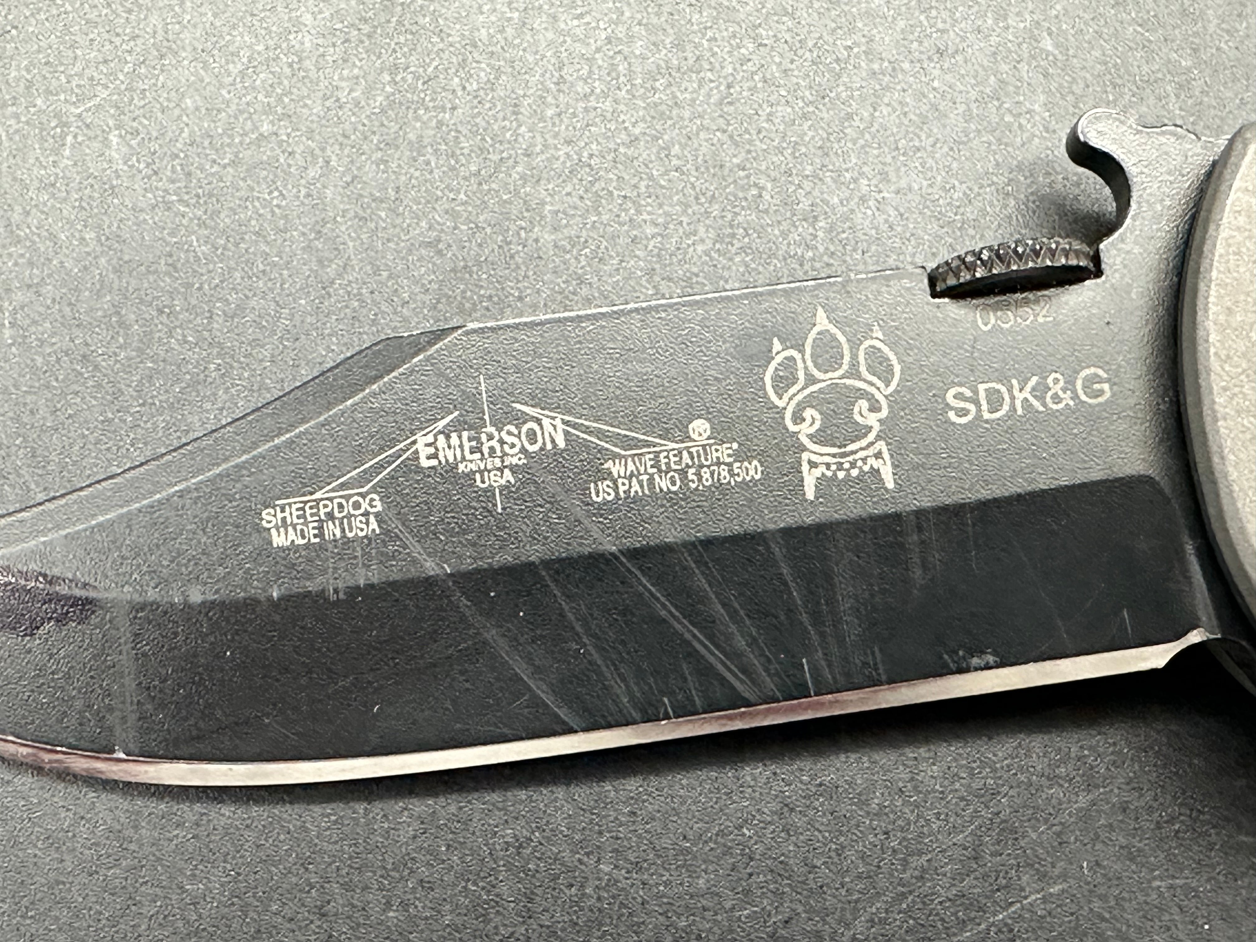 Emerson Sheepdog Bowie Poboy Knife - Premium Tactical Folding Pocket Knife for Outdoor Survival, Camping & EDC | Durable Stainless Steel Blade with Secure Locking Mechanism