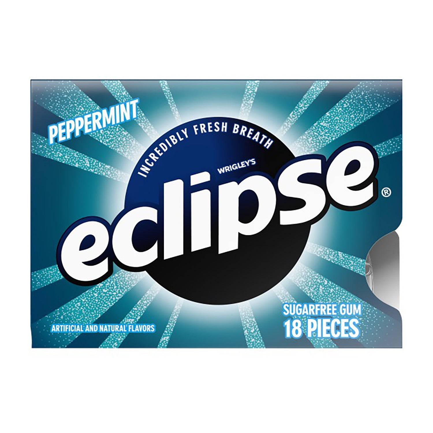Sugar Free Eclipse Peppermint Gum - 8 Count Pack | Fresh Breath Mints for Work, Travel & Daily Use