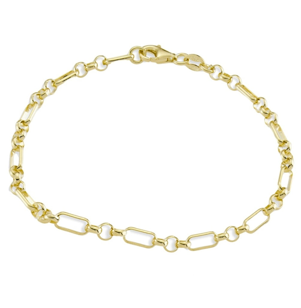 Electra Gold Chain Link Bracelet for Women - Elegant Fashion Jewelry Gift for Birthday, Anniversary & Special Occasions