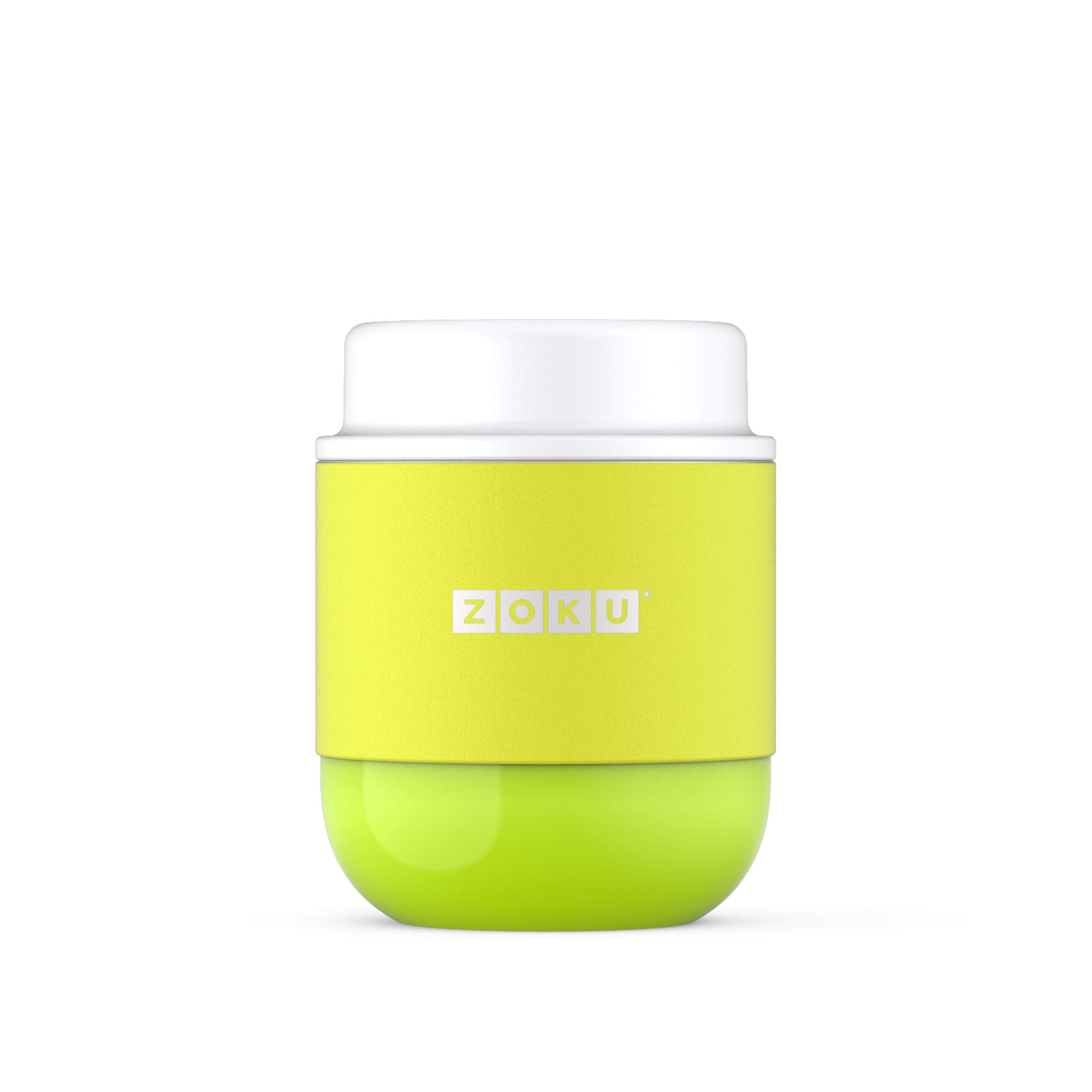 ZOKU Neat Stack 10oz Double-Walled Vacuum Insulated Stainless Steel Food Jar - BPA Free, Lime Green | Perfect for Lunch, Travel & Outdoor Activities