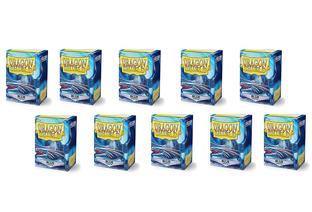 Dragon Shield Matte Blue Standard Size Card Sleeves - 10 Pack Display Box | Premium Protection for MTG, Pokémon & Trading Cards | Perfect for Gaming Tournaments & Card Collectors