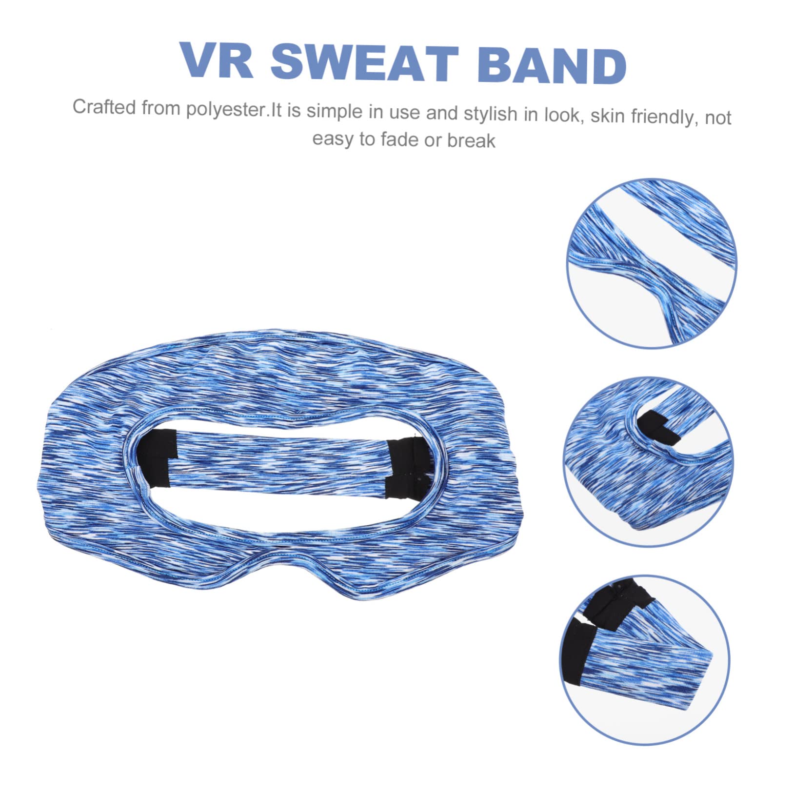 DOITOOL 3-Pack Sweatproof VR Headset Bands - Quick-Dry, Comfortable Padding for Extended VR Gaming & Sharing - Perfect for Oculus Quest 2, HTC Vive, PSVR & More