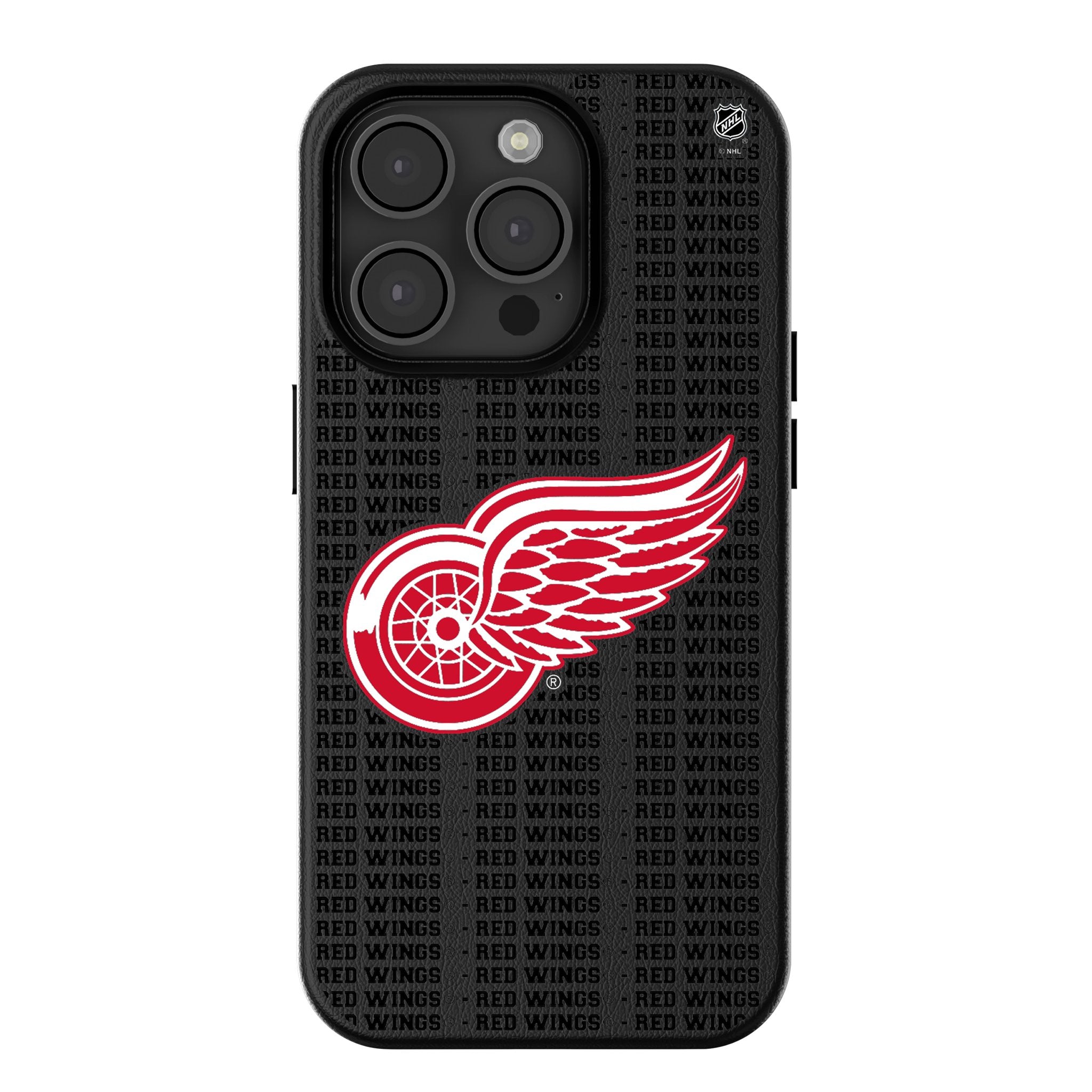 Detroit Red Wings MagSafe Compatible Phone Case for iPhone 14/13/12 - Durable Text Backdrop Design - Perfect for Fans, Sports Events & Everyday Use