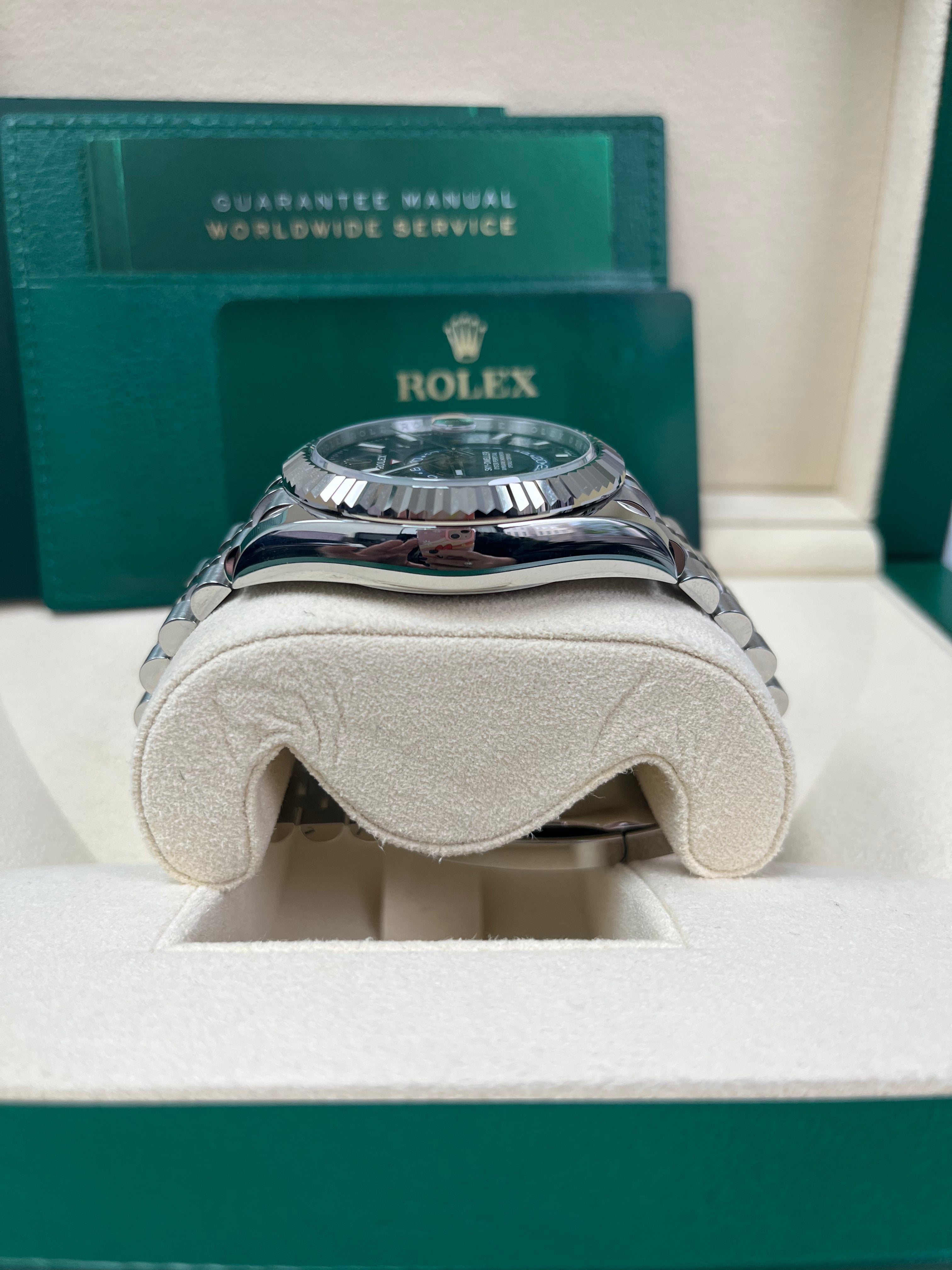 Rolex Sky-Dweller Stainless Steel & White Gold Watch - Blue Dial, Jubilee Bracelet (Ref. 326934) | Luxury Men's Watch for Business Travel & Formal Occasions