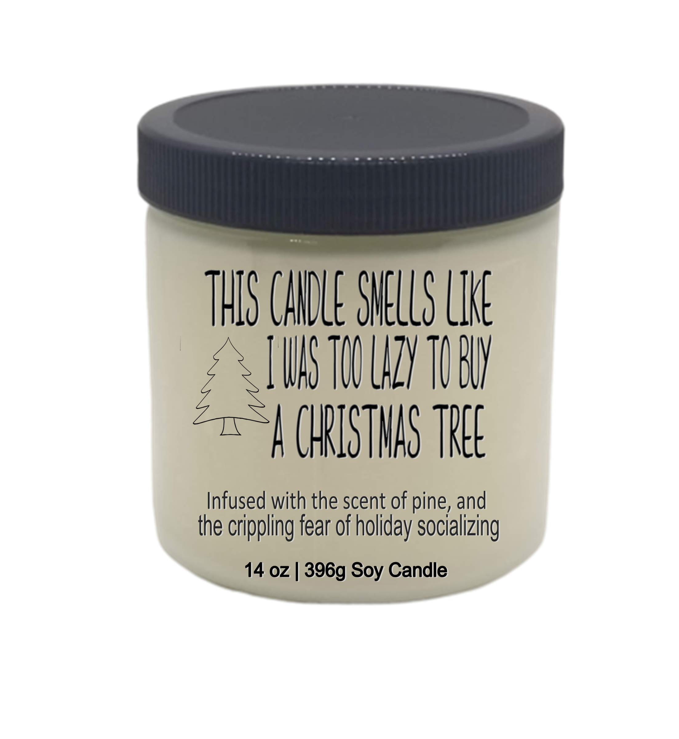 Funny Vegan Christmas Soy Candle - 14oz Glass Jar with Festive Scent | Perfect Holiday Gift & Home Decor for Cozy Winter Nights