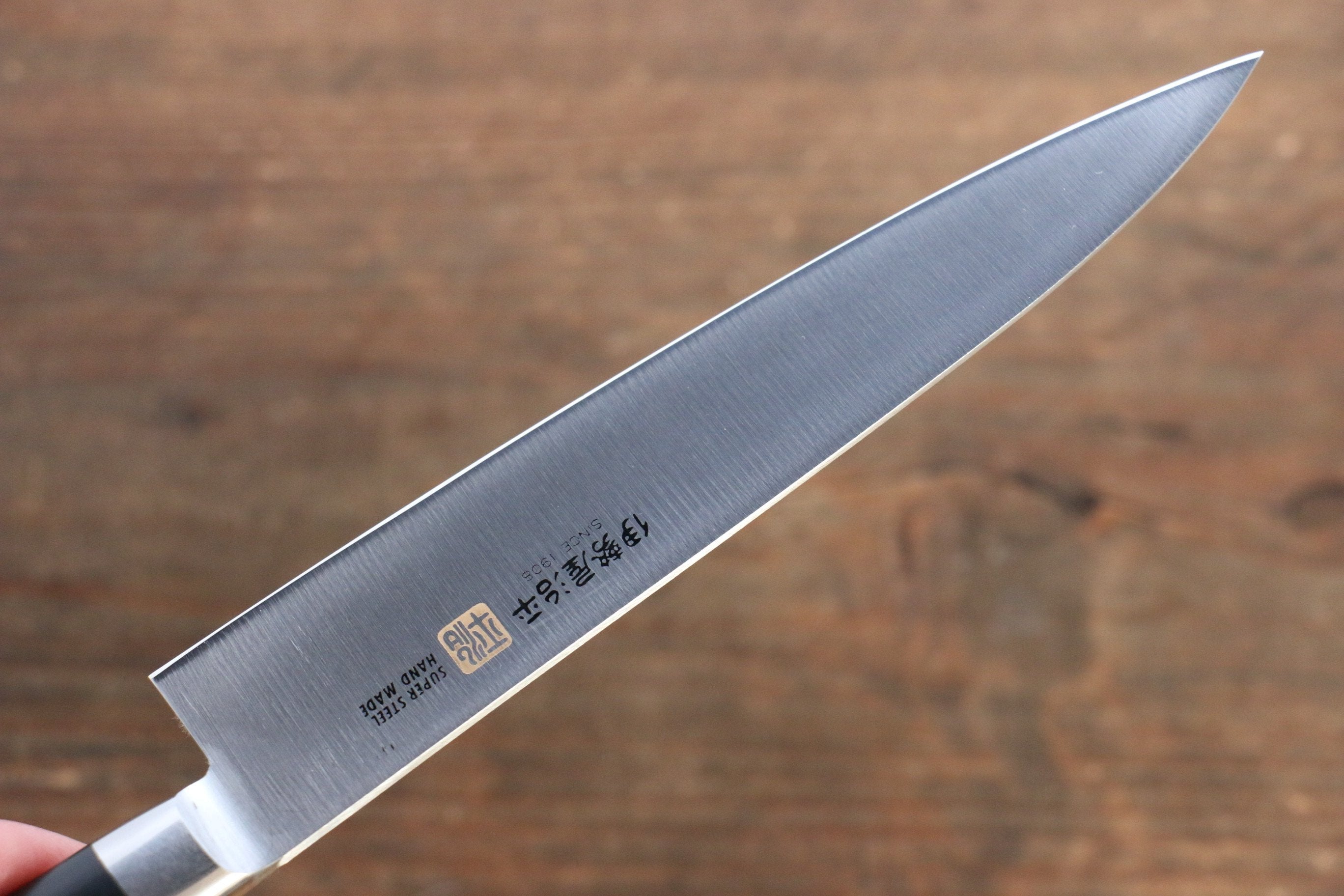 Premium Iseya Molybdenum Steel Petty Knife 150mm & Gyuto Knife 210mm Set with Black Micarta Handle - Stainless Steel Ferrule - Professional Japanese Kitchen Knives for Chefs, Home Cooking & Meat Cutting