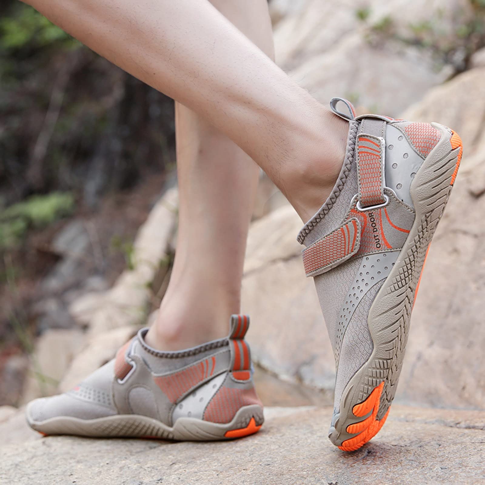 **Men's Waterproof Lightweight Hiking Shoes - Breathable Trail Running & Walking Shoes for Outdoor Adventures - Non-Slip Comfortable Trainers for Winter, Barefoot & Sports Activities**    *Perfect for Hiking, Trail Running, Camping, and Everyday Outdoor Wear*