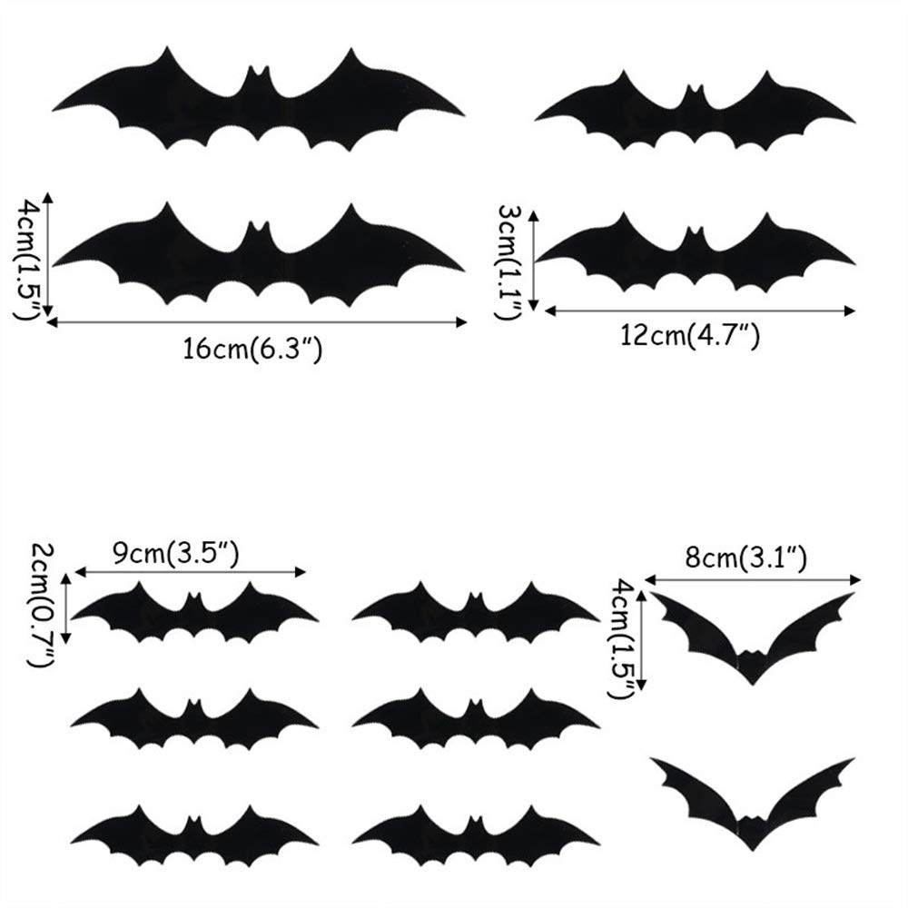 Halloween Balloon Garland Kit - 84 Pack Black Orange White Latex Balloons with 3D PVC Bat Decorations for Halloween Party Supplies | Perfect for Home, School & Office Halloween Decorations