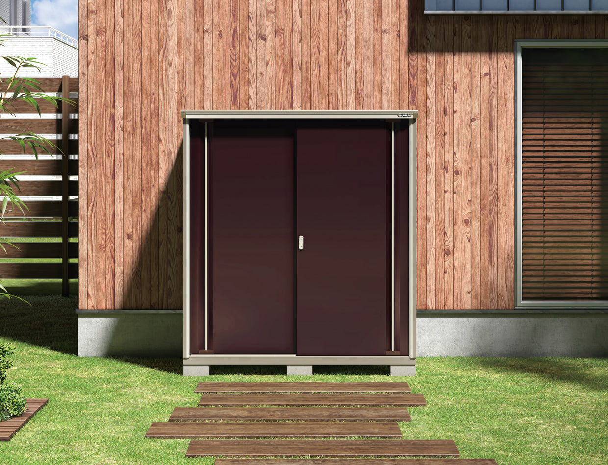 Pre-Order Inaba Outdoor Storage Cabinet KMW 096C - 30.2''W x 25''D x 51.3''H - 26.8 Cu.Ft Capacity - Weatherproof Garage & Patio Storage Solution for Tools, Gardening Supplies & Outdoor Equipment
