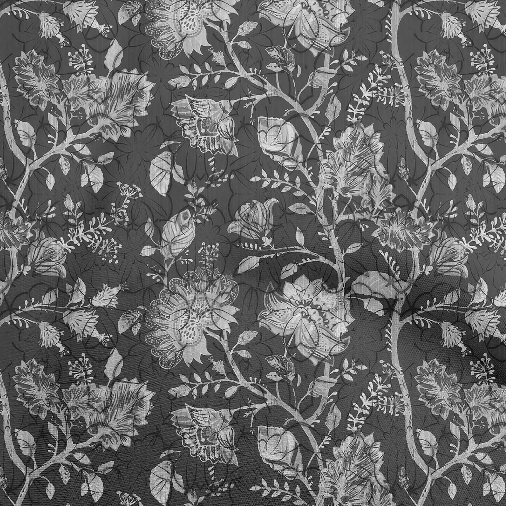 oneOone Viscose Jersey Dark Gray Batik Fabric by The Yard - 60 Inch Wide Printed Sewing Material for DIY Clothing, Dresses & Home Decor Projects