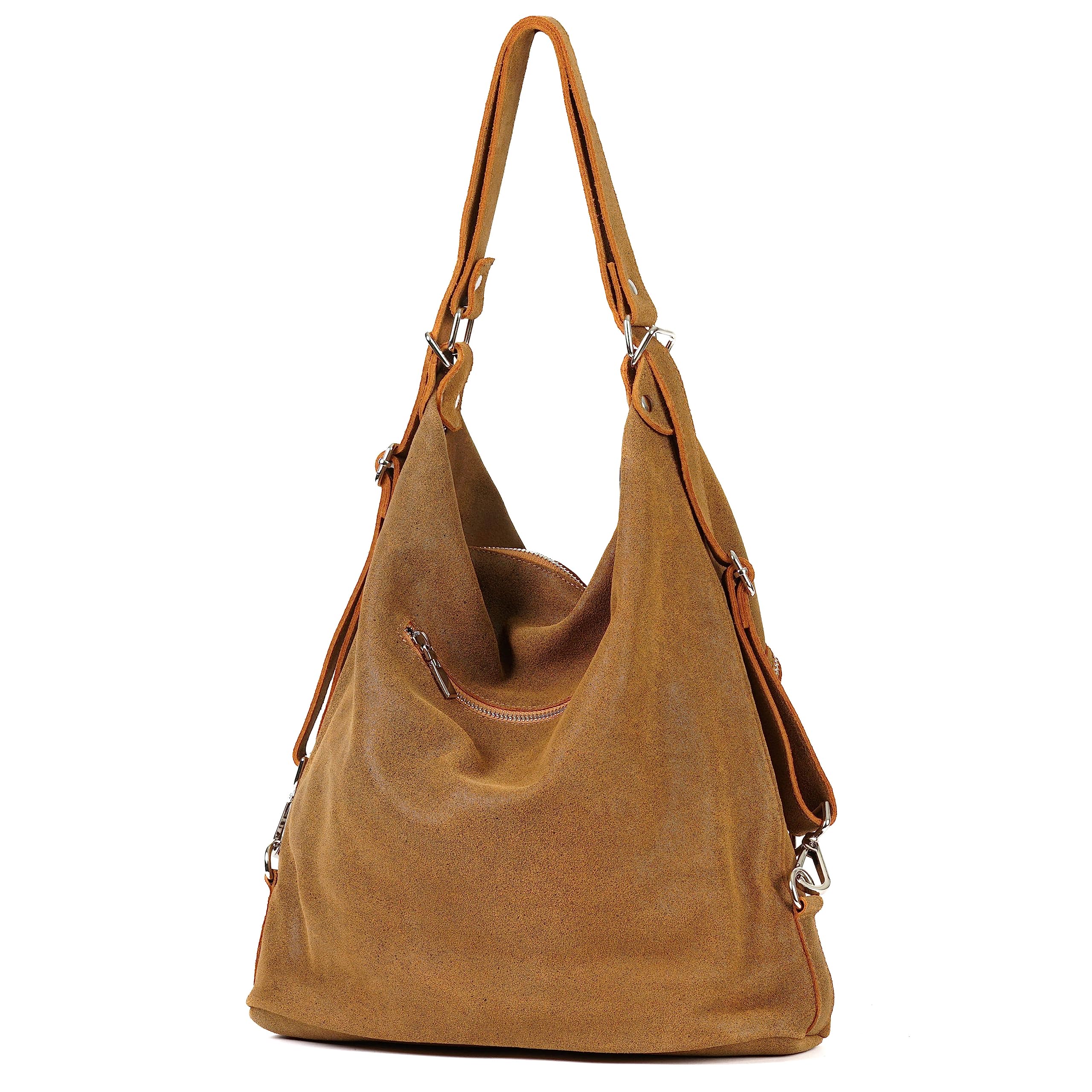 Genuine Leather Women's Backpack Purse - Handmade Convertible Hobo Shoulder Bag for Work, Travel & Daily Use | Stylish & Durable Leather Handbag