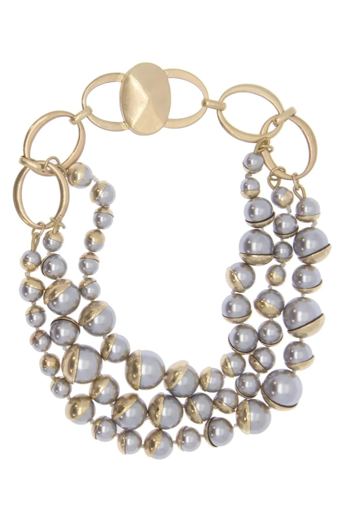 Elegant Half Moon Pearl Statement Necklace for Women - Perfect for Weddings, Parties & Special Occasions