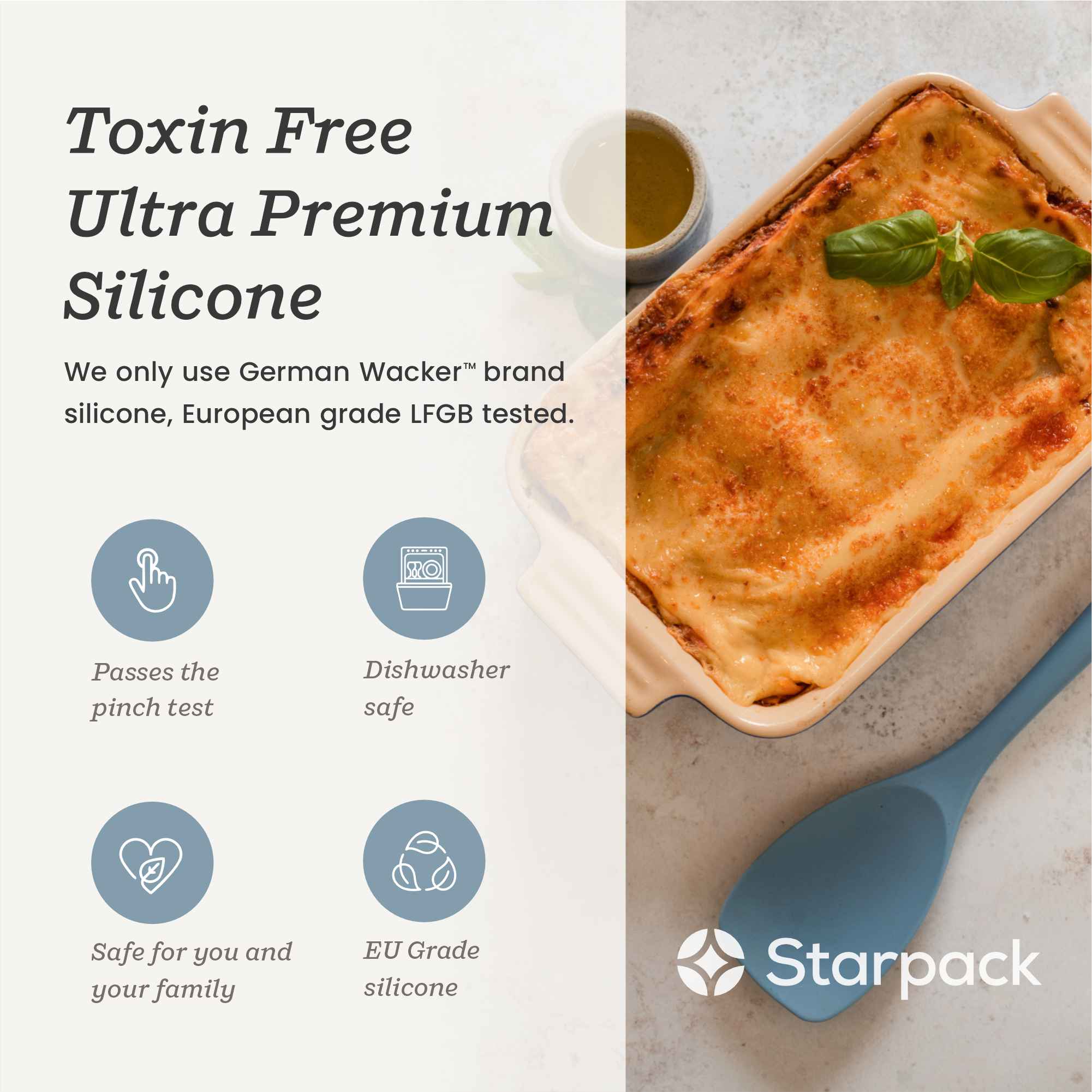 Premium XL Silicone Spoonula - Heat-Resistant Spatula for Baking, Cooking & Mixing - Perfect for Non-Stick Pans, Bowls & Kitchen Utensils