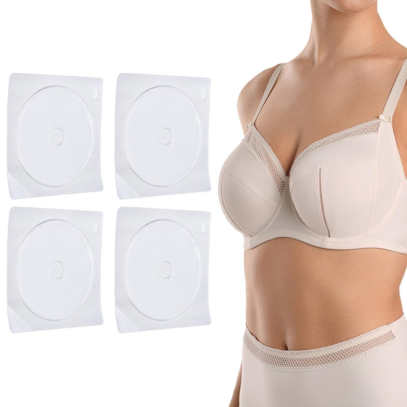 **Breast Lift Patches for Women - Firming & Enlargement Collagen Pads (4-Pack) | Sagging Breast Support, Moisturizing & Skin Tightening | Perfect for Postpartum, Weight Loss & Everyday Confidence Boost**