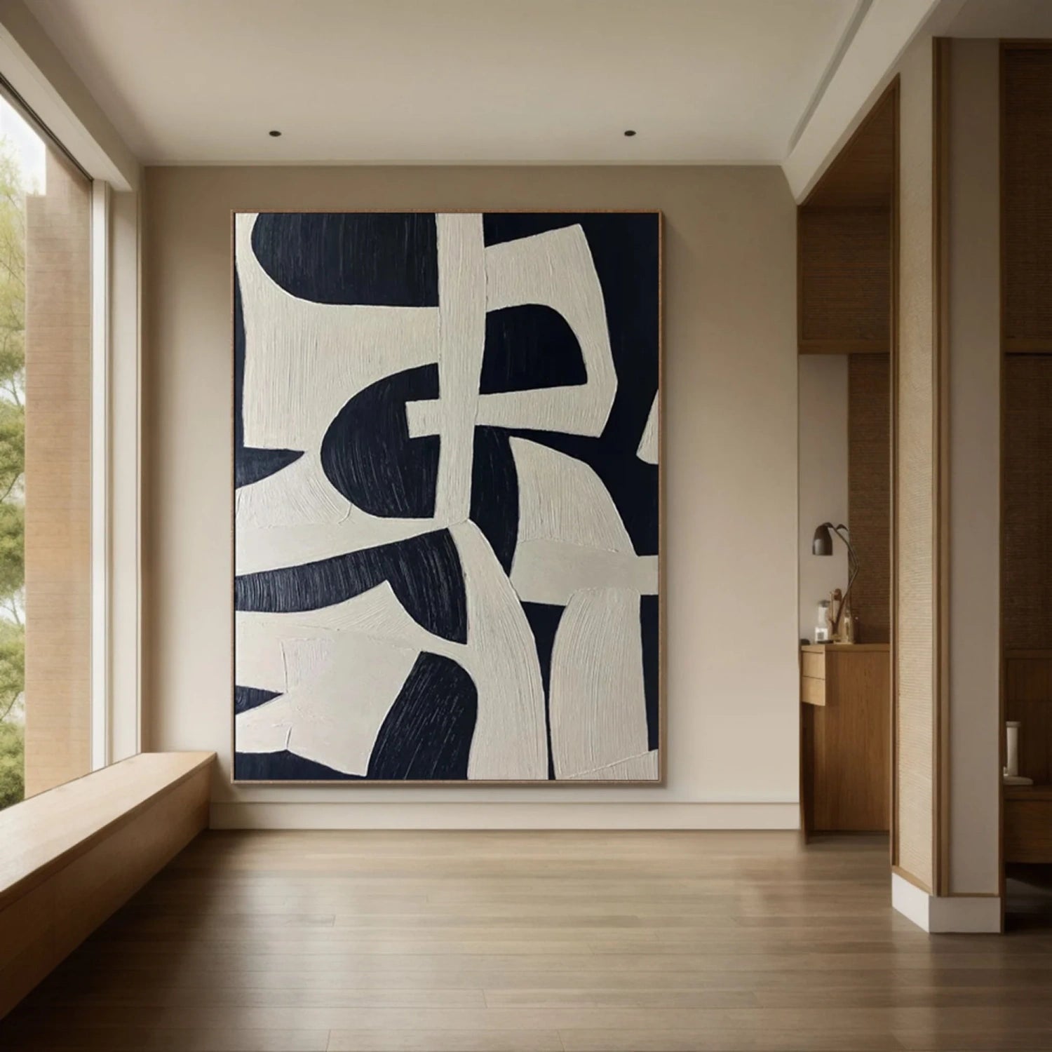 Frameless Abstract Tranquility Art Painting - Stretched Canvas Wall Decor #WS252 | Perfect for Living Room, Bedroom & Office Decor