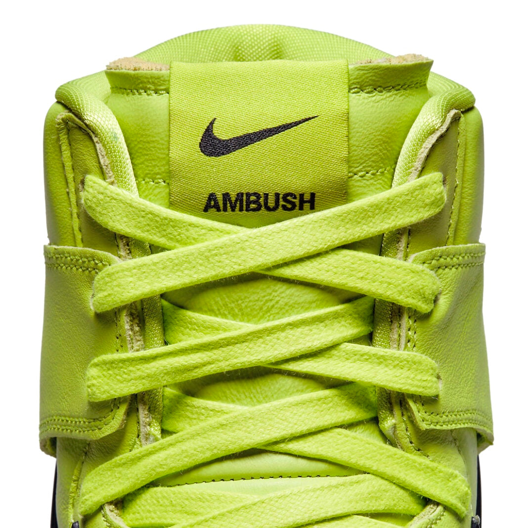 Nike x Ambush Dunk High Sneakers - Atomic Green, Black & Flash Lime Colorway | Men's & Women's Basketball Shoes for Streetwear & Casual Wear