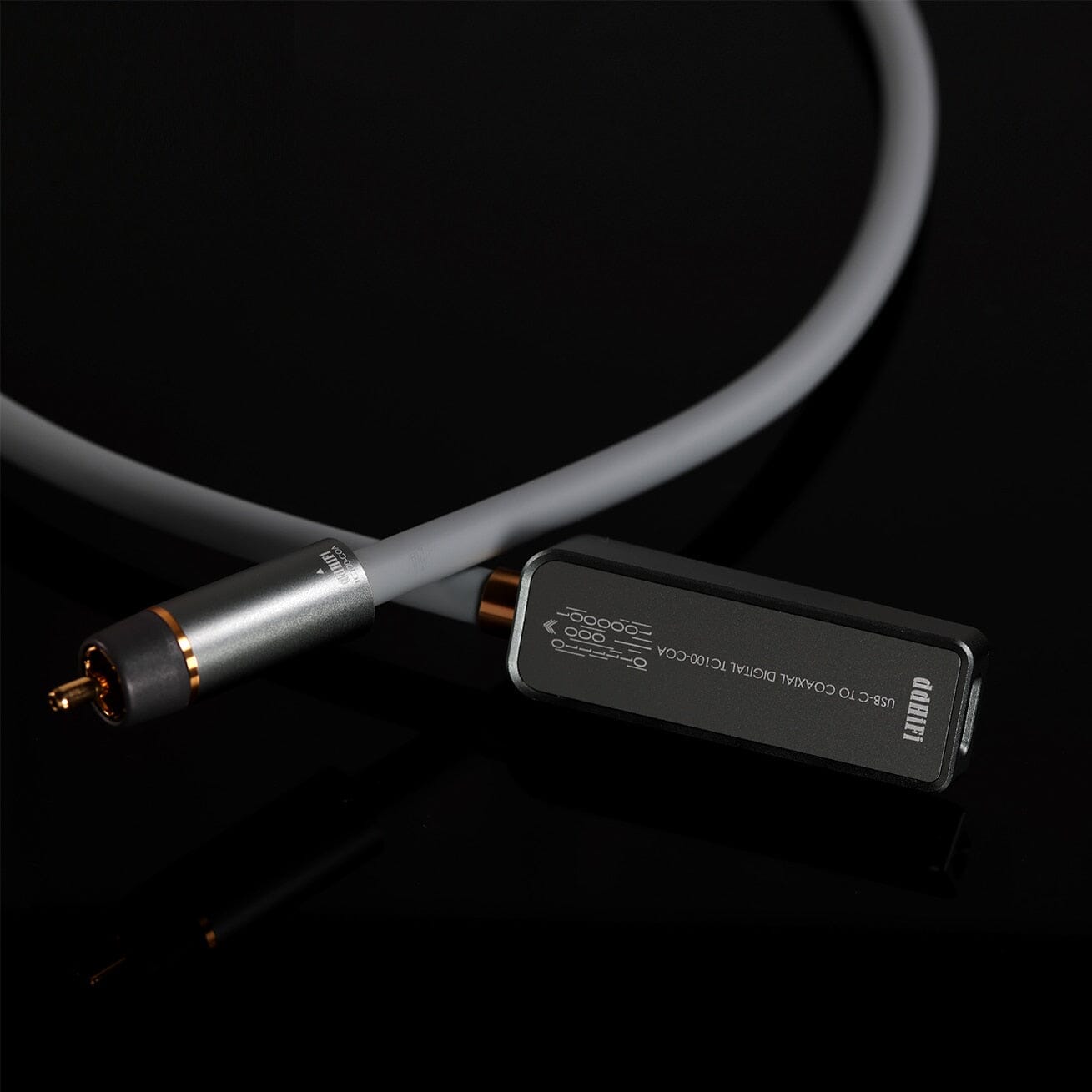 DD ddHiFi TC100 COA USB-C Female to Digital RCA Coaxial Audio Converter Cable - High-Quality Digital Audio Adapter for Home Theater, DAC, and Hi-Fi Systems
